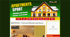 Desktop Screenshot of apartmany-sport.cz
