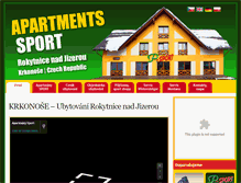 Tablet Screenshot of apartmany-sport.cz